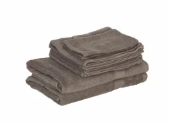 Washandje 15x21cm anthracite grey set van 2