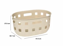 Wasmand Harmony 62x43x28cm - kunststof - ecru