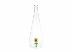 Waterfles Botanical Sunflower 1L - glas - geel