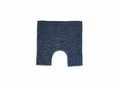 Wc-mat Indiana Shape 50x50cm - chenille - blauw