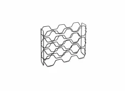 Wijnrek Hexagon 43x12x34cm - metaal - zwart
