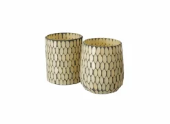 Windlicht Blisto H11cm - glas - beige