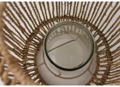 Windlicht Kanso H31,5cm - zeegras & bamboe - naturel