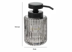 Zeeppompje Glass Ø8x14,5cm - glas - grijs