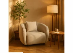 Zetel Aegea 1-zit - stof - lichtgrijs