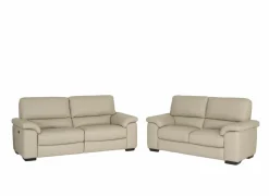 Zetel Aventi 2,5+2-zit - leder - grijs met relax