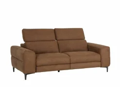 Zetel Blake 3-zit - stof - cognac met manueel verstelbare hoofdsteunen