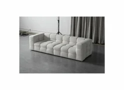 Zetel Bubble 4-zit - stof - wit