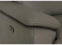 Zetel Curry 3+2-zit - leder - asgrijs met relax