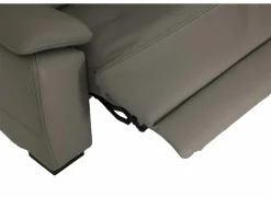 Zetel Curry 3+2-zit - leder - asgrijs met relax