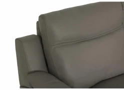 Zetel Curry  2,5+2+1-zit - leder - asgrijs met relax