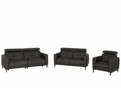 Zetel Dervaux 3+2+1-zit - stof - antraciet