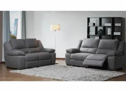 Zetel Elle 3+2-zit - stof - bruin