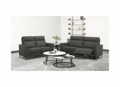 Zetel Feet 3+2-zit - microvezel - bruingrijs met relax