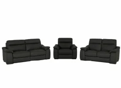 Zetel Final 2,5+2+1-zit - leder - shalegrey