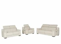 Zetel Grass 2,5+2+1-zit - leder - frost met relax