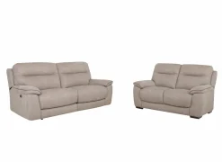 Zetel Judd 2,5+2-zit - stof - silver grey