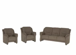 Zetel Marente 3+1+1-zit - stof - bruin