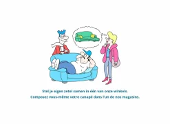 Zetel Mohawk 2,5+2-zit - leder - grijs