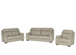 Zetel Mohawk 2,5+2+1-zit - leder - grijs