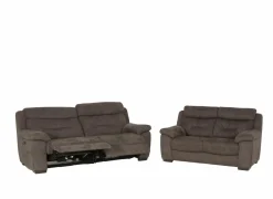 Zetel Neil 2,5+2-zit - stof - grijs met relax