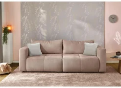 Zetel Relax Bigsofa 4-zit - stof - rosa
