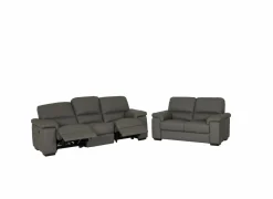 Zetel Tributo 3+2-zit - leder - elephant royal met relax