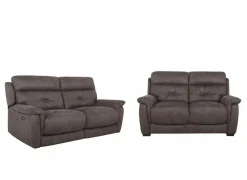 Zetel Twitch 2,5+2-zit - stof - grijs