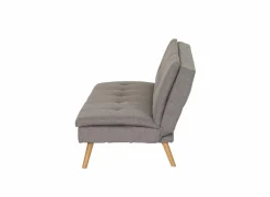 Zetelbed Fjord 1 persoons - 183x86cm - stof - grijs