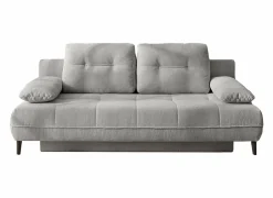 Zetelbed Till 2-persoons - stof - lichtgrijs met opbergruimte