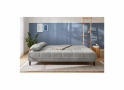 Zetelbed Till 2-persoons - stof - lichtgrijs met opbergruimte