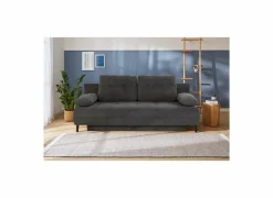 Zetelbed Till 2-persoons - stof - middengrijs met opbergruimte