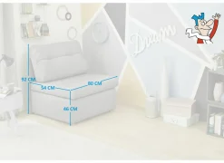 Zetelbed Tunis 1 persoons - 85x82cm - stof - grijs